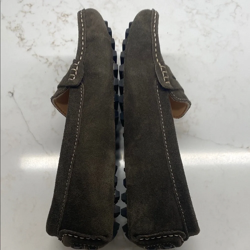 Suede Loafers | Mocha Coffee Brown Driving Classic Stitch Detail | Size 7.5 NWOT